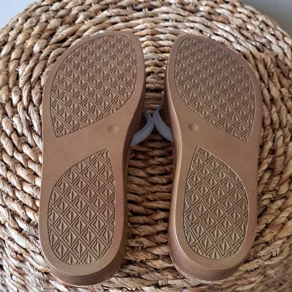 NWOT Donald Pliner Womens Fifi Blue Suede Strap/Molded Cork Wedge Sandals 7.5 - Picture 7 of 8